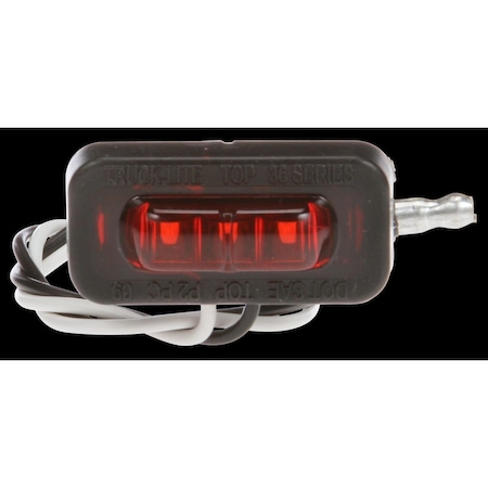Truck-Lite 36 Series, Flex-Lite Side Exit, Led, Red Rectangular, 3 Diode, Marker Clearance Light, Pc 36105R